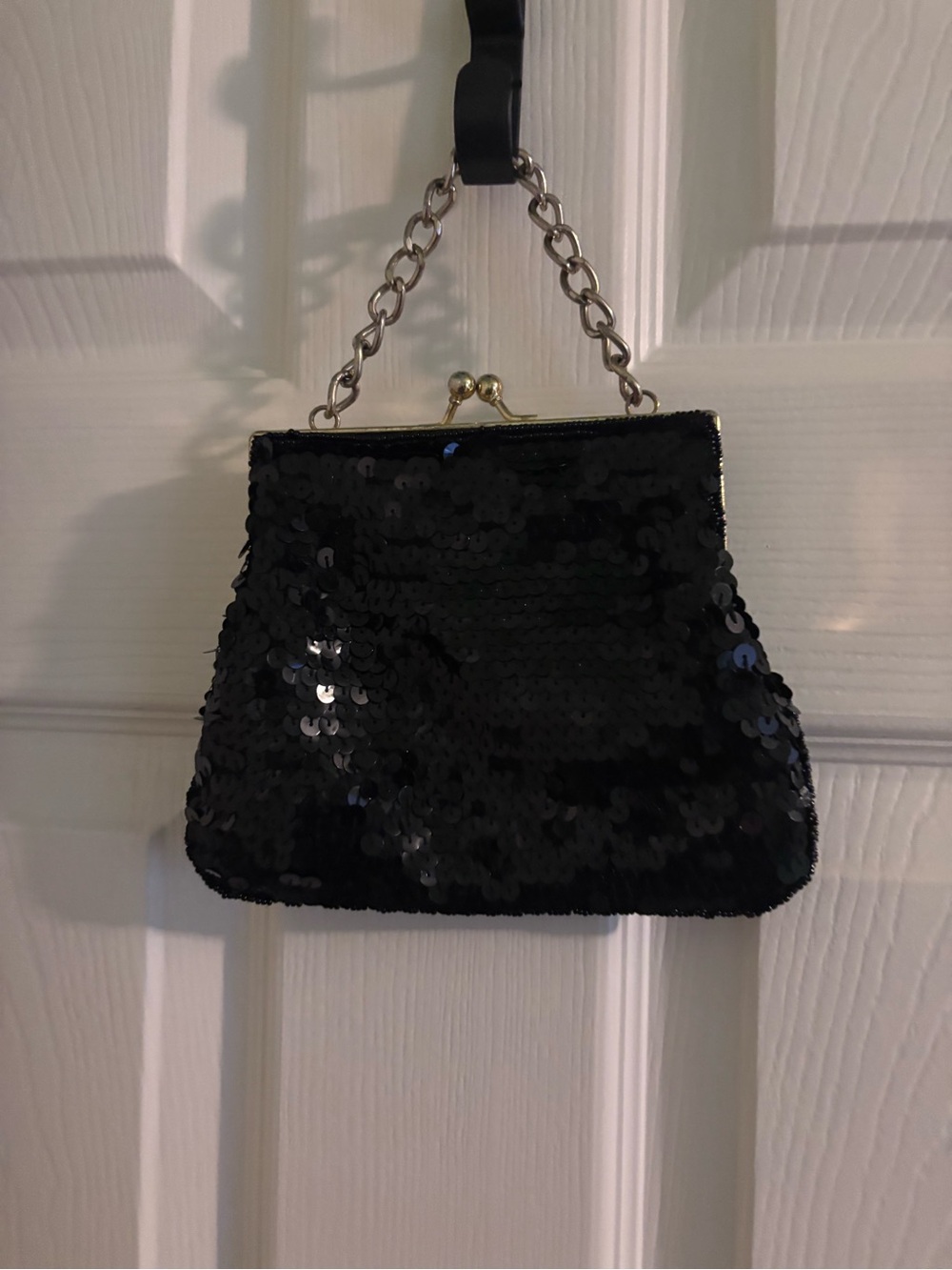 Sequin Evening Handbag - Black